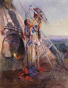 Charles M Russell Sun Worship in Montana France oil painting reproduction